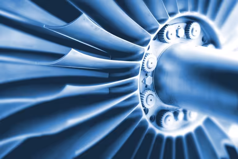 Gas turbine engine- blue tone
